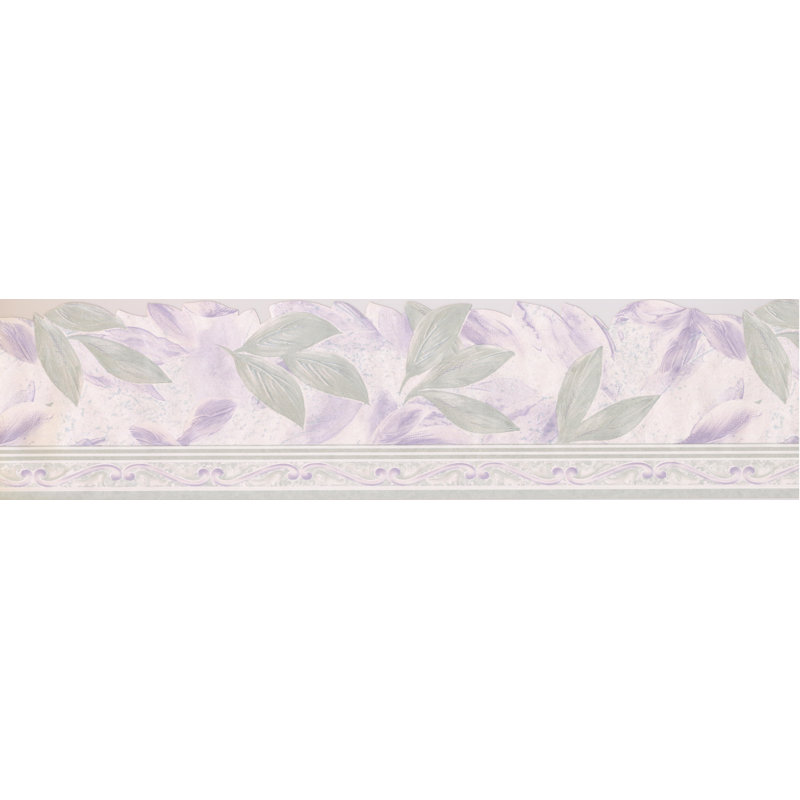 Astoria Grand Koontz Pale Leaf Design 15 L X 5 75 W Floral And Botanical Wallpaper Border Wayfair