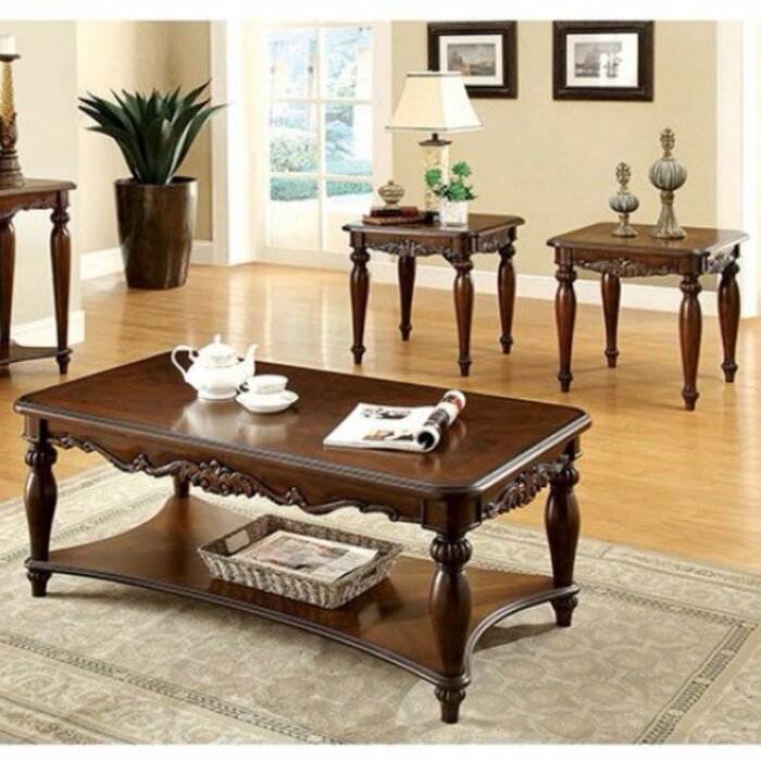 Astoria Grand Freman Wooden 3 Piece Coffee Tables Set & Reviews | Wayfair