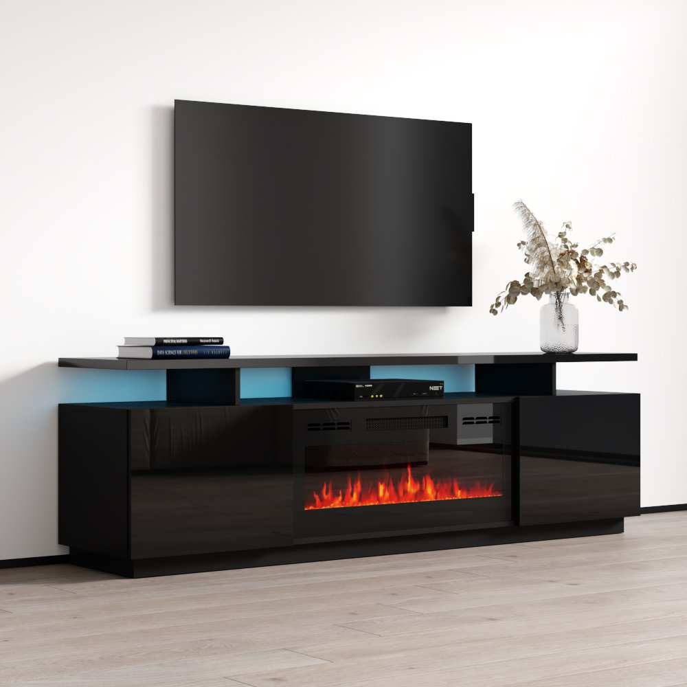 modern fireplace tv stand 70 inch