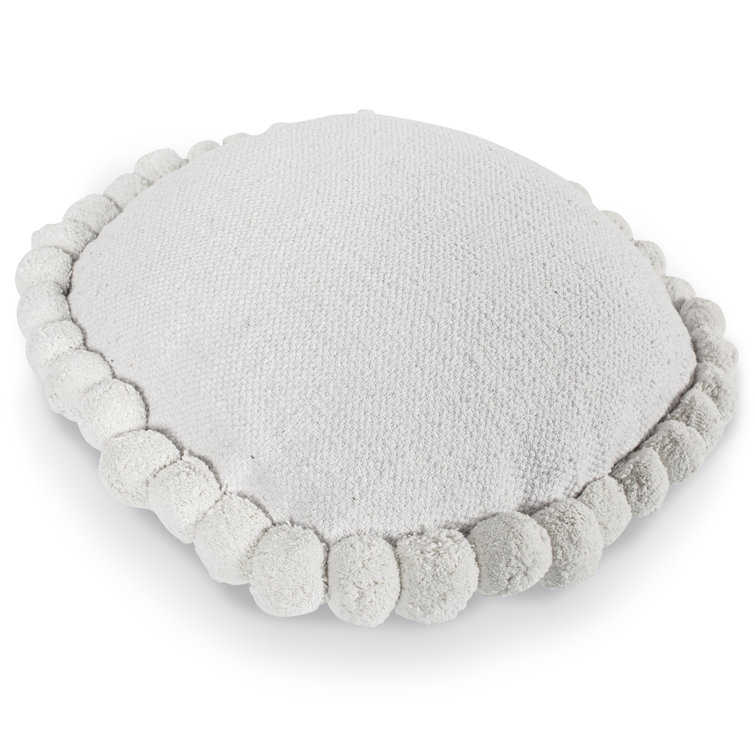 round white throw pillow