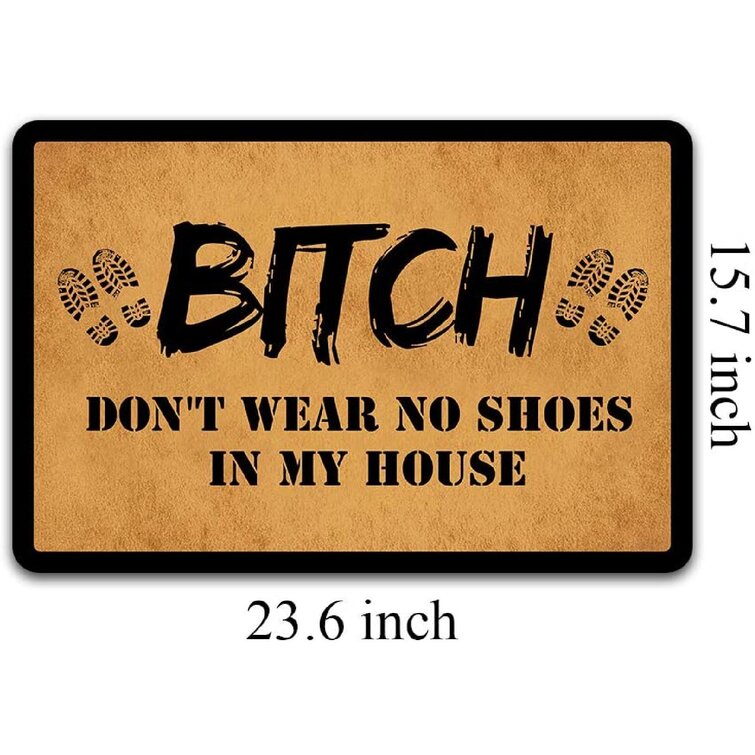 Machine-washable Welcome to My House Linen Doormat 15.7-inch By 23.6-inch