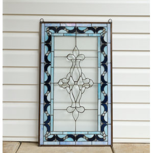 Astoria Grand Tiffany Style Stained Glass Beveled Window Panel | Wayfair
