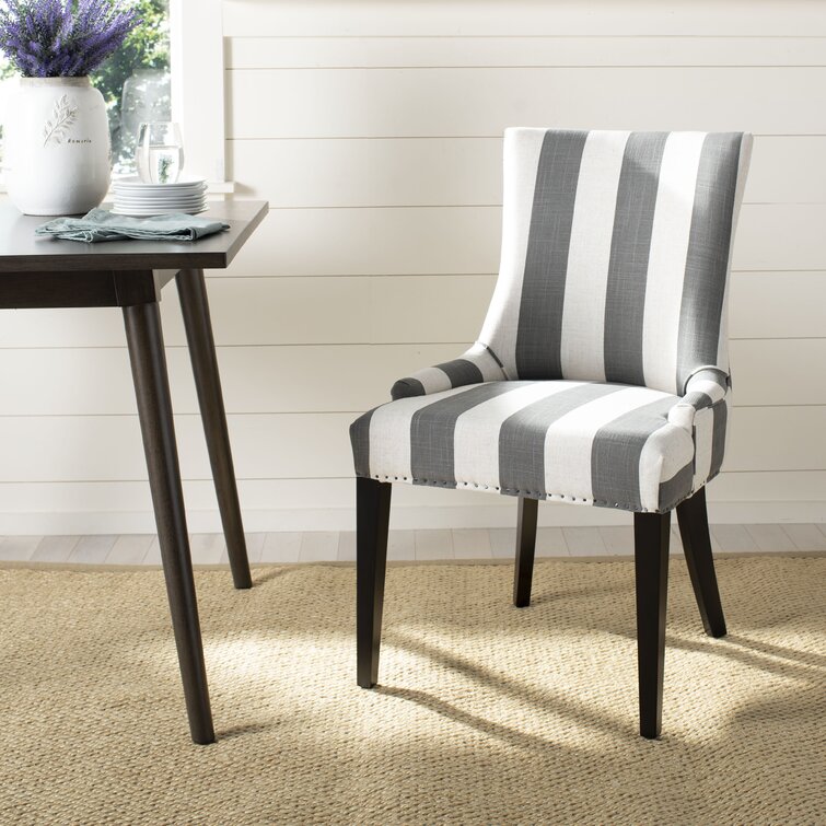 Brayden Studio® Abby Linen Side Chair In Espresso & Reviews 