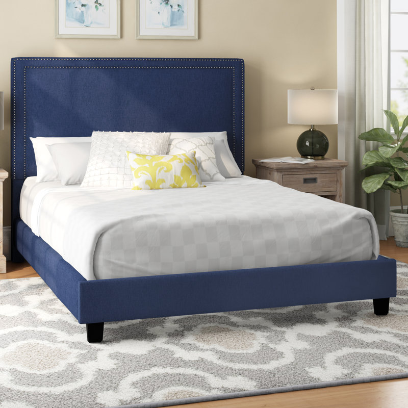 three posts rotterdam upholstered platform bed & reviews | wayfair