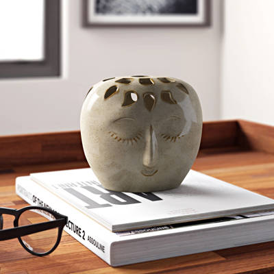 Atalissa Brown 9 25 Glass Table Vase Reviews Allmodern