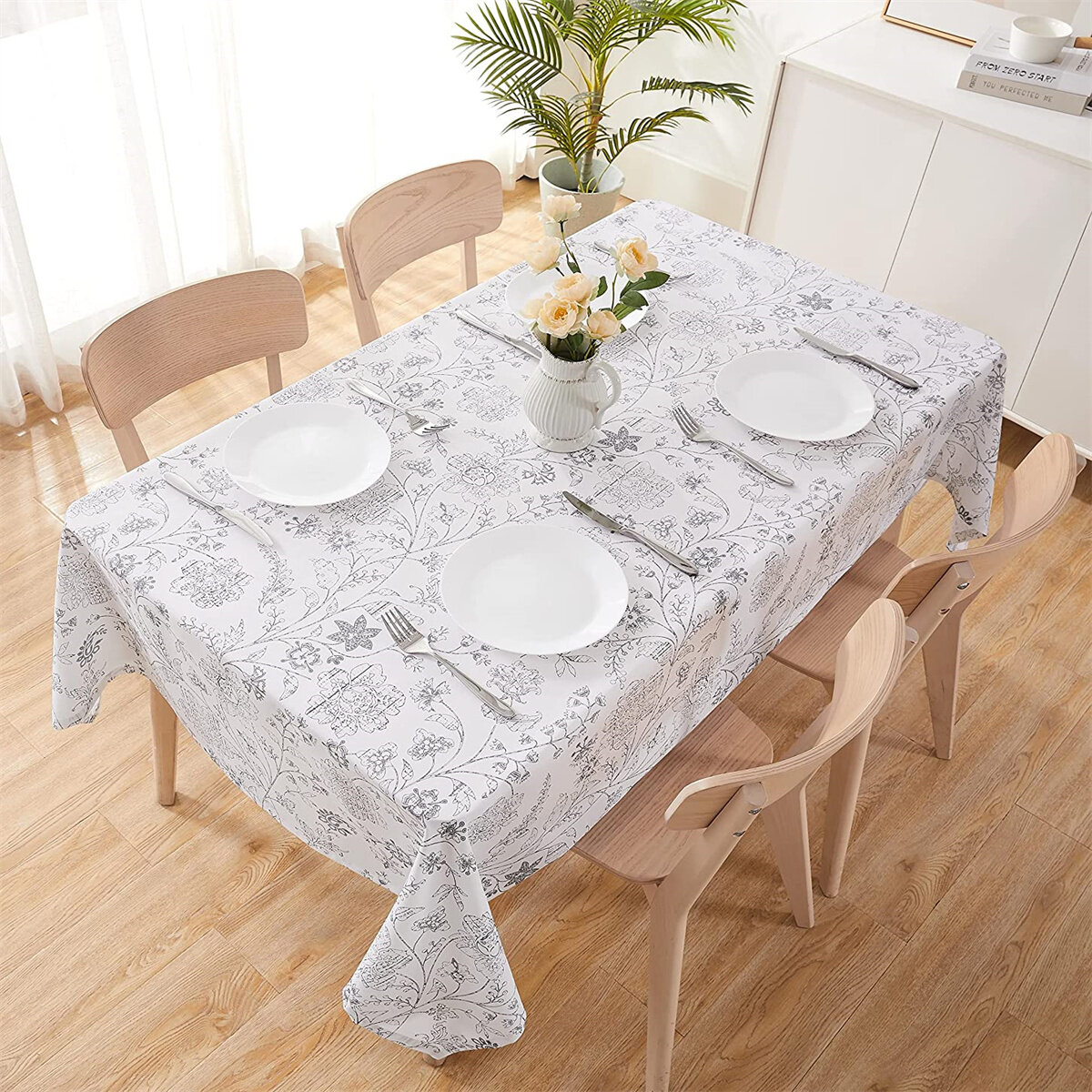 Large Cotton Table Cloth Waterproof Tablecloth Kitchen Dining Decor Cover Linen