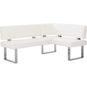 Broderick Upholstered Faux Leather Corner Bench
