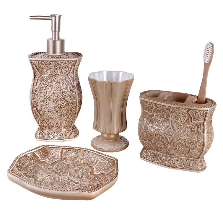 Astoria Grand Victoria 4Piece Bathroom Accessory Set & Reviews Wayfair
