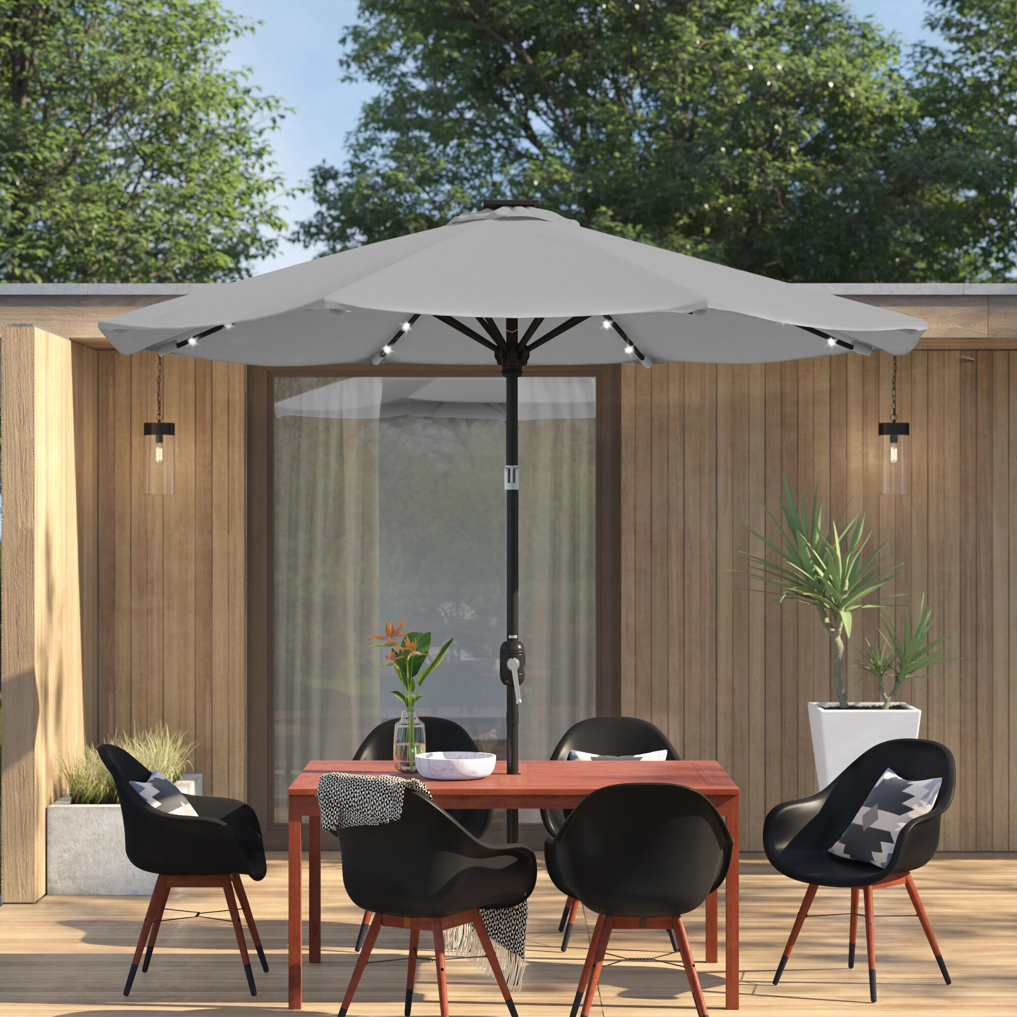 70 Grey Patio Umbrella Sumbel Design