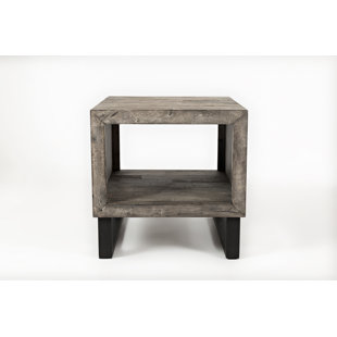 Conlon Wood and Metal End Table by Union Rustic
