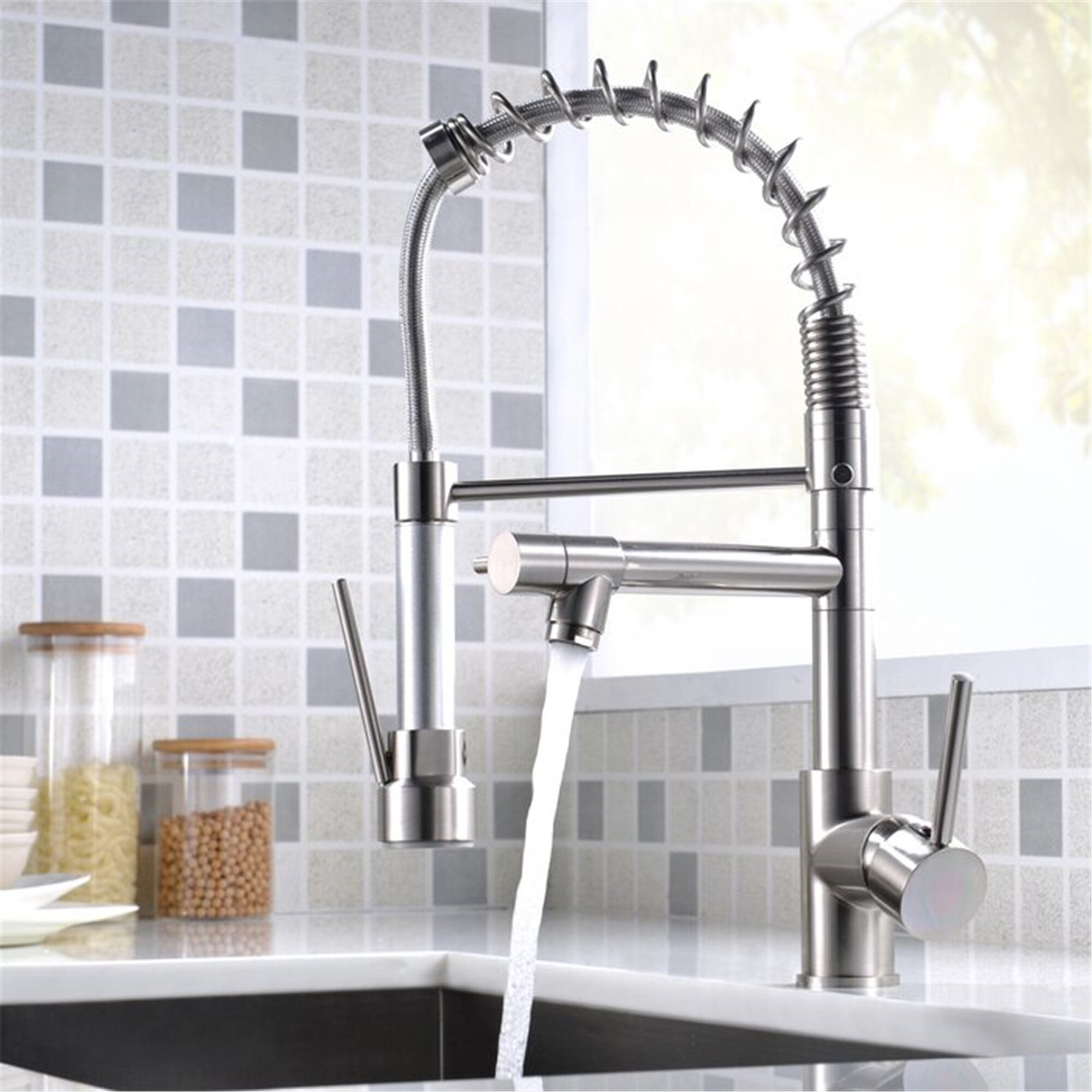 Pre-Rinse Spray Head Valve Faucet Water Saving Taps Commercial Kitchen Spray Tap 