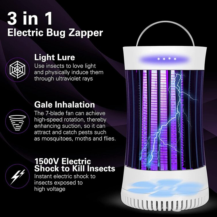 Mosquito Insect Killer Zapper Electric UV Light Fly Bug Pest Trap Inhaled Lamp 