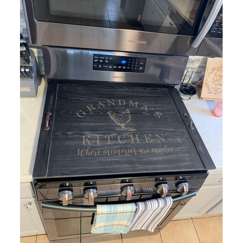 Rosalind Wheeler Ottoman Tray Noodle Board Stove Top Cover Breakfast Tray Rustic Tray Kitchen Decor Farmhouse Decor Stovetop Cover Wayfair Ca