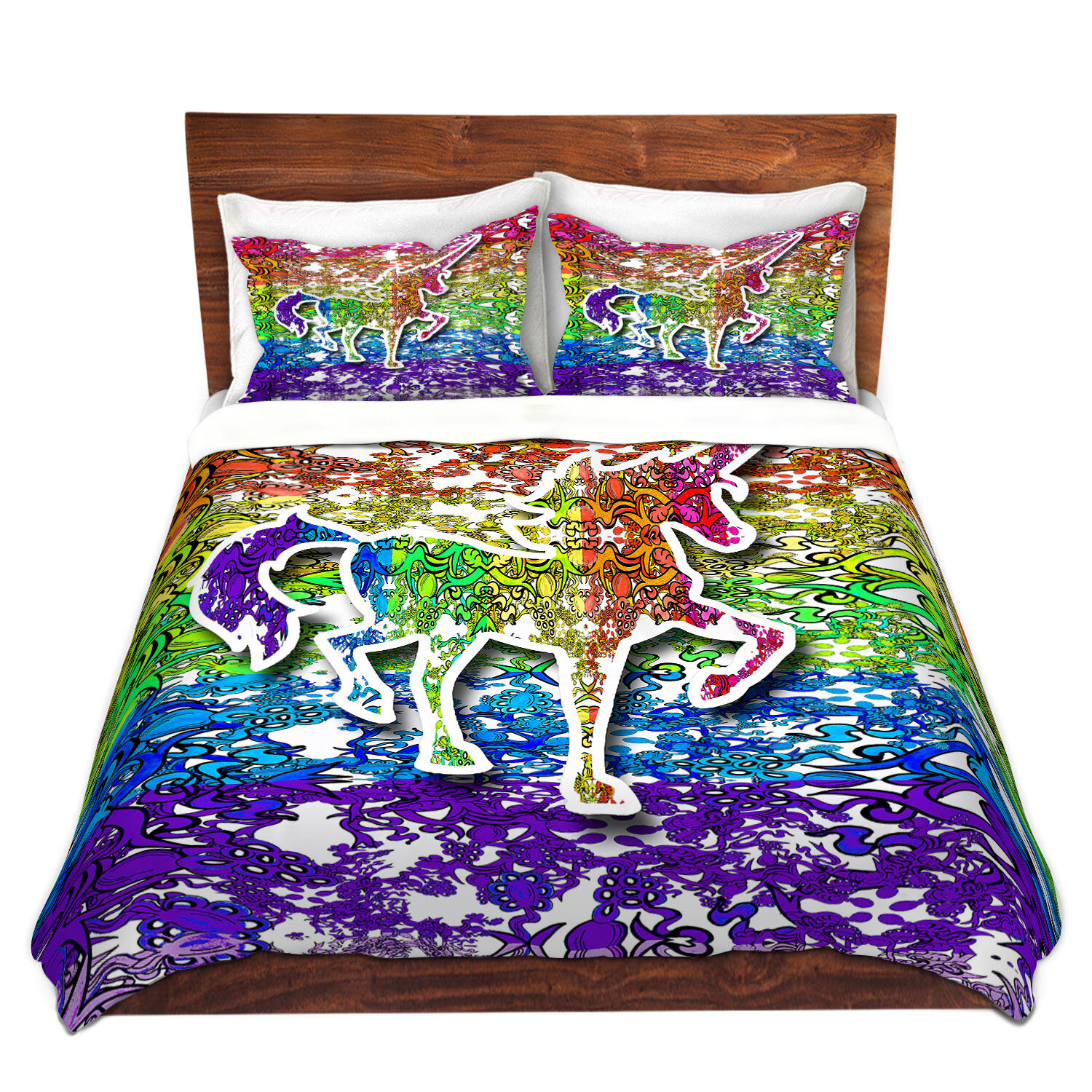 East Urban Home Unicorn Rainbow C Duvet Cover Set Wayfair