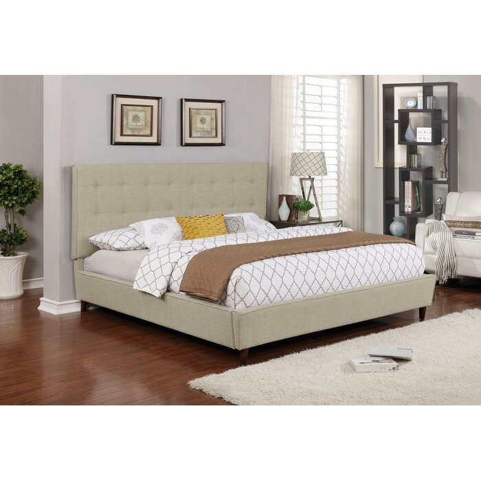 Winston Porter Burkeville Upholstered Platform Bed & Reviews | Wayfair