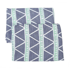 Emma Aztec Triangles Muslin Fitted Crib Sheets (Set of 2)