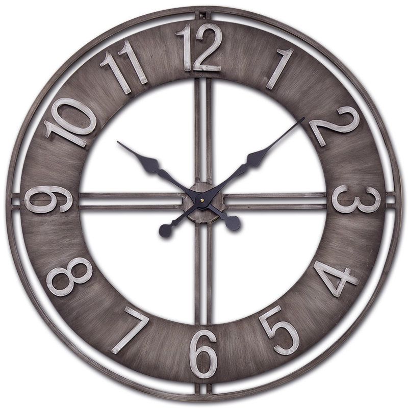 Williston Forge Oversized Montagna 30 7 Wall Clock Reviews Wayfair