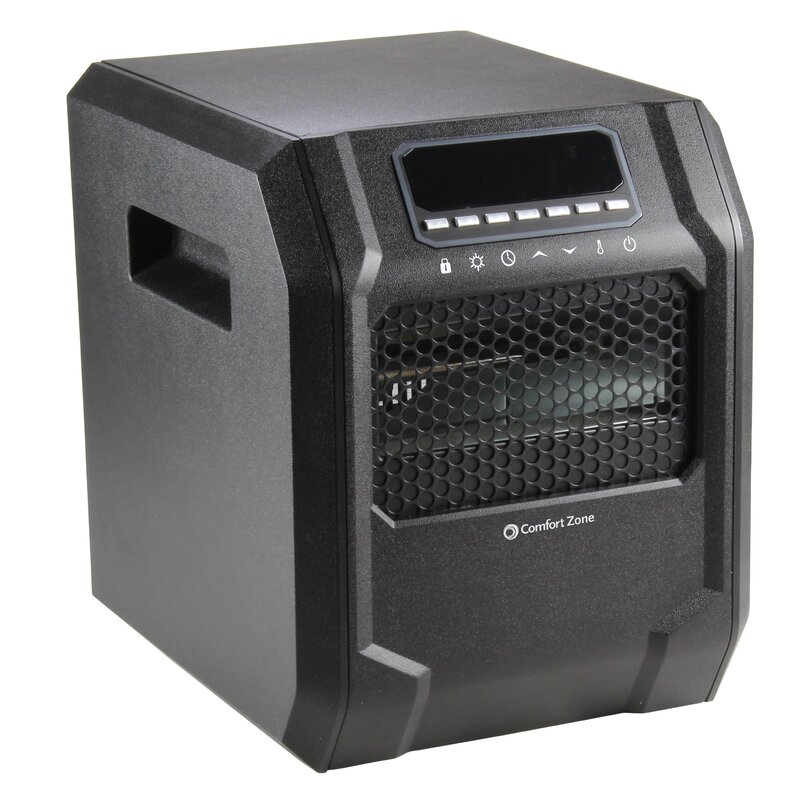 Comfort Zone Digital 1 500 Watt Electric Infrared Cabinet Heater