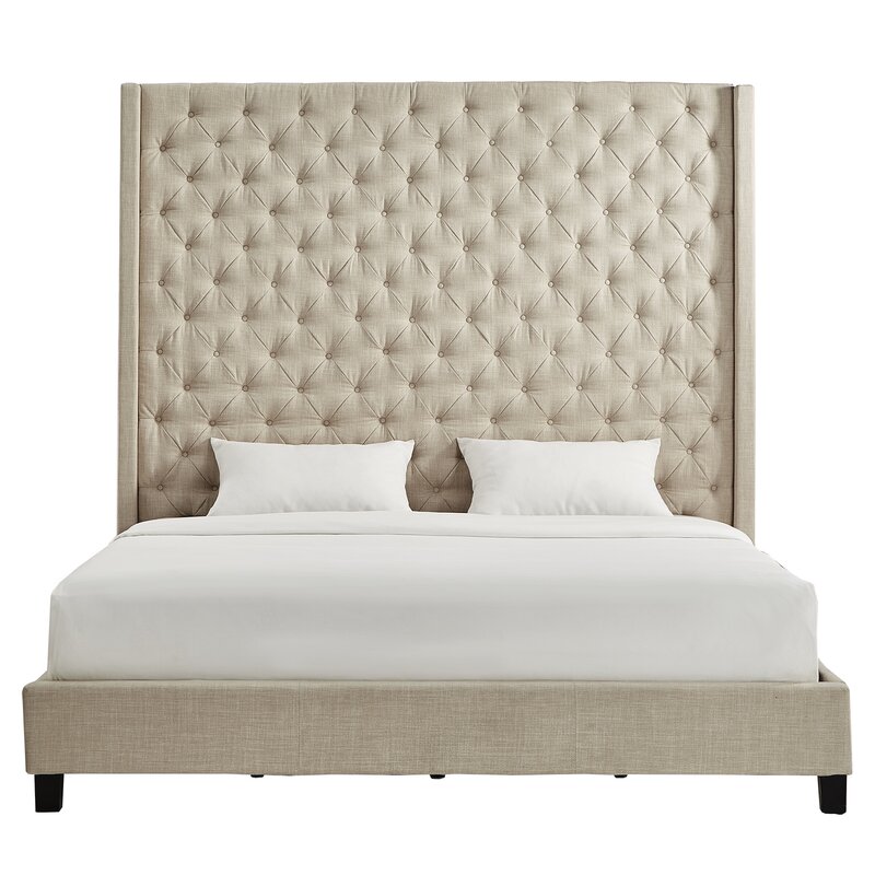 Tufted and Upholstered Panel Bed