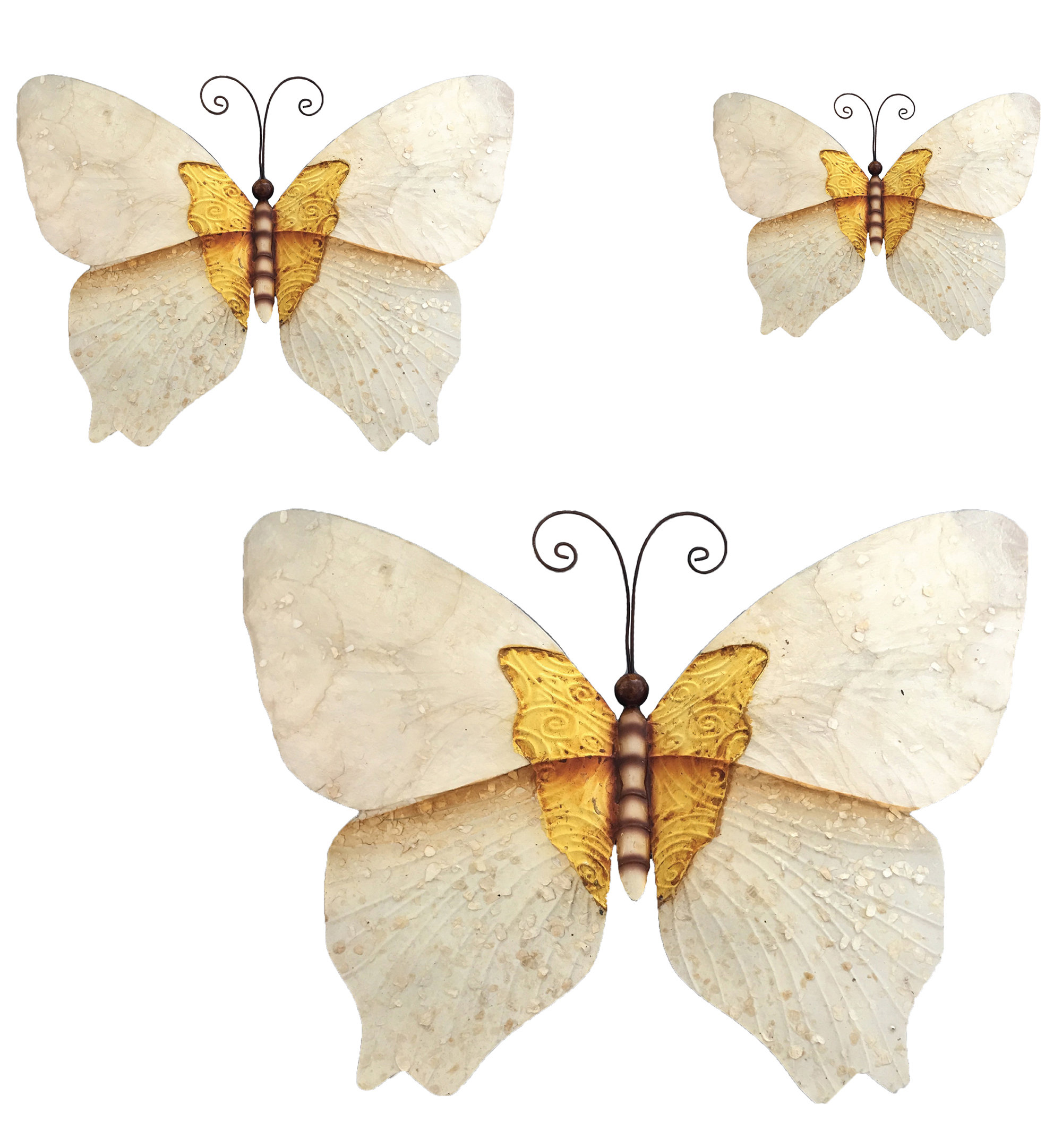 August Grove® 3 Piece Butterflies Wall Décor Set & Reviews Wayfair
