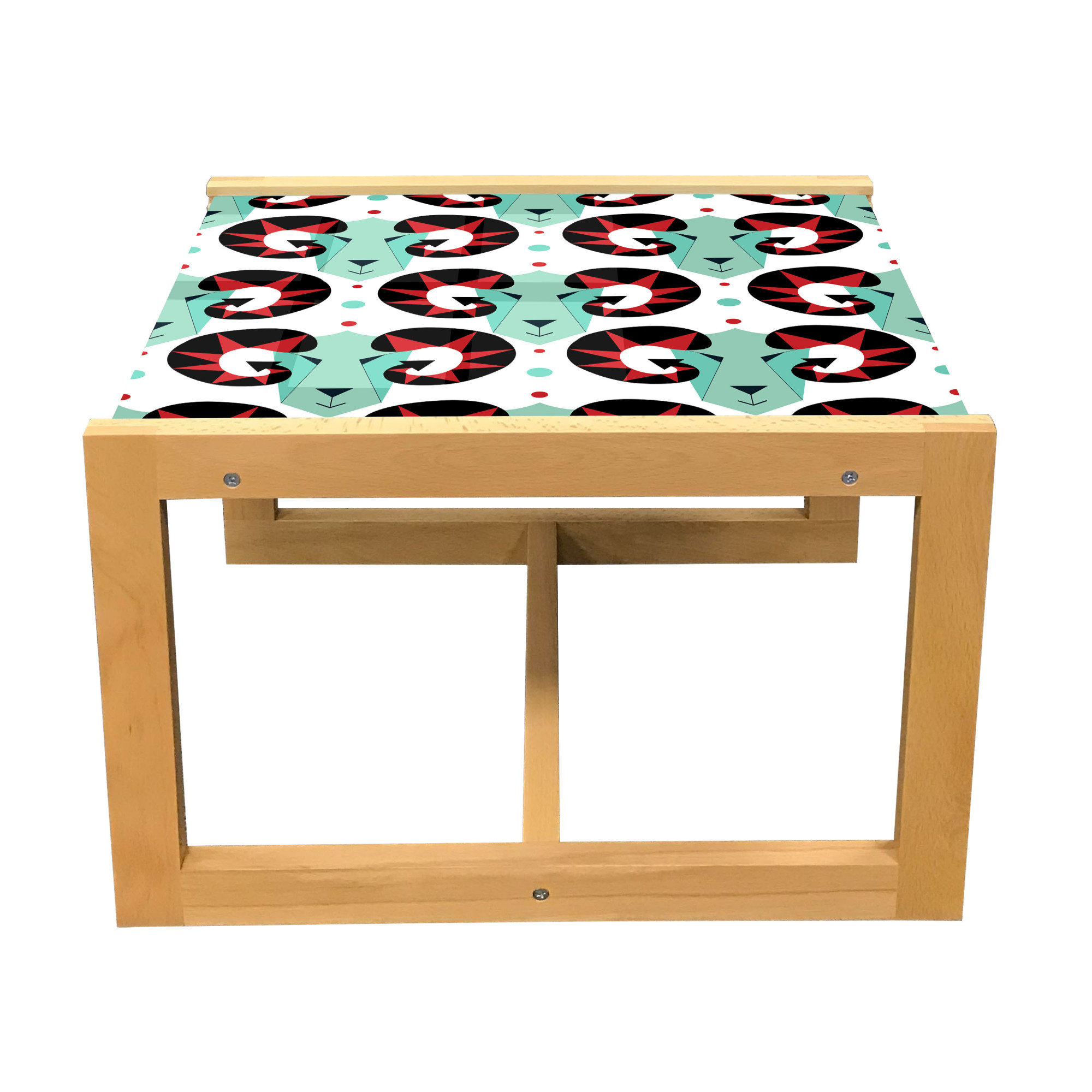 East Urban Home Modern Coffee Table, Quirky Goat Heads With Horns