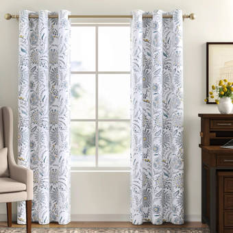 Mercury Row Antunez Geometric Semi Sheer Grommet Single Curtain Panel Reviews Wayfair