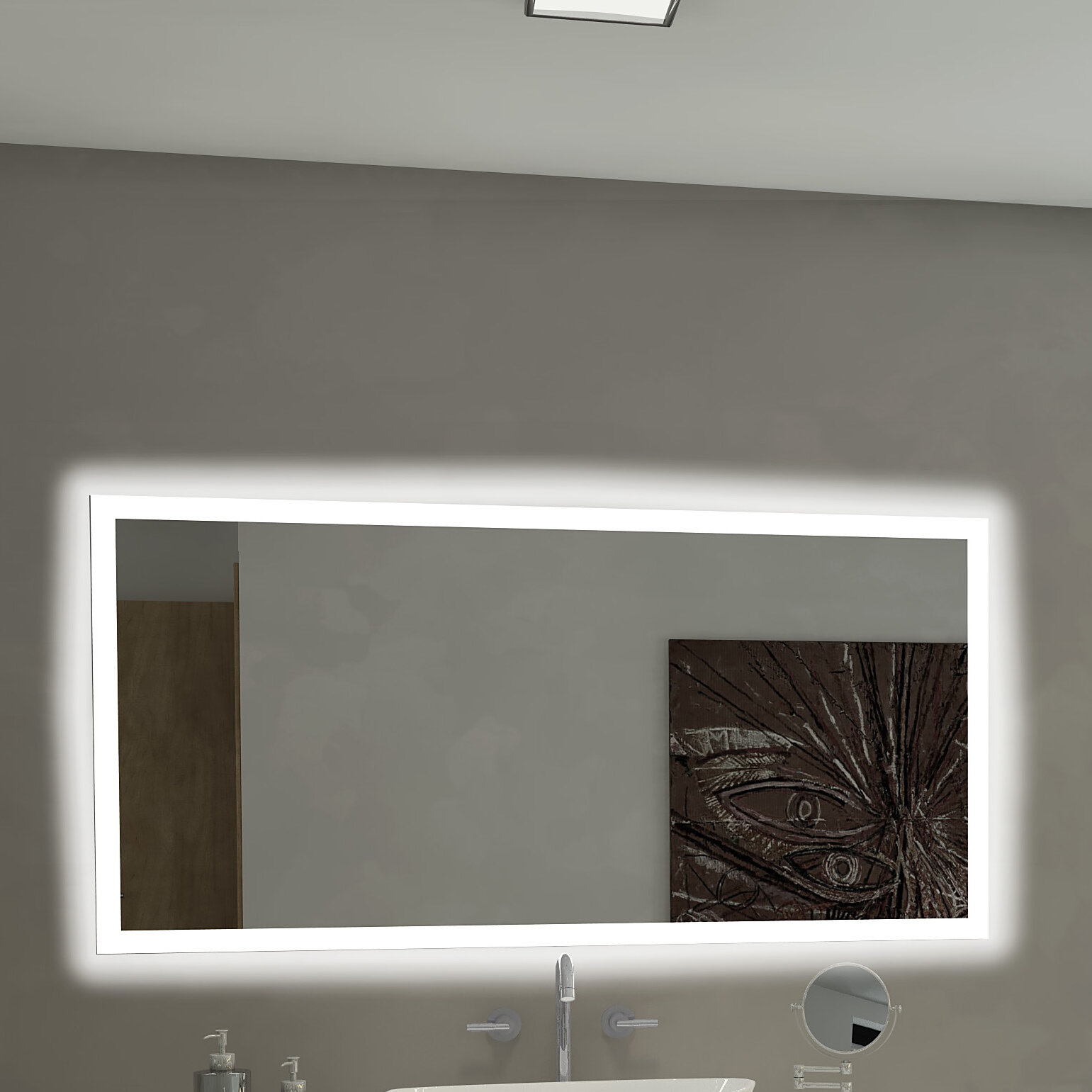 Paris Mirror Rectangle Backlit Bathroom Vanity Wall Mirror Reviews Wayfair