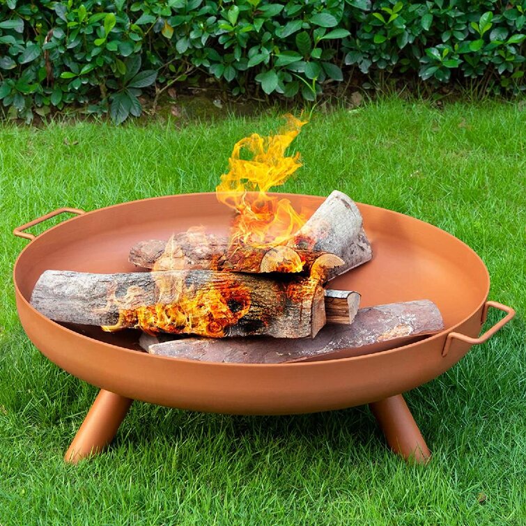 Red Barrel Studio Fire Pit Outdoor Wood Burning Cast Iron Fire Bowl With A Drain Hole Fireplace Extra Deep Large Round Outside Backyard Deck Camping Heavy Duty Metal Grate Rustproof Wayfair