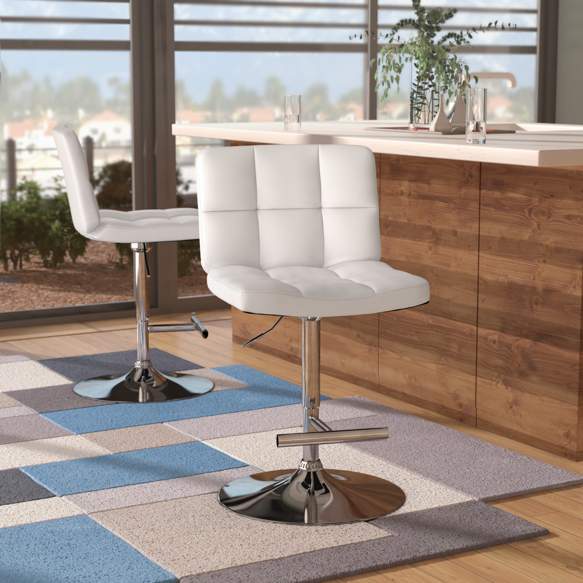 winnols swivel adjustable height bar stool