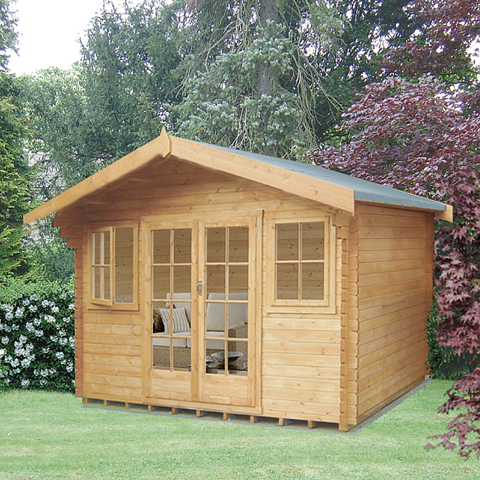 Sol 72 Outdoor Wimbled 12 X 16 Ft Tongue And Groove Log Cabin