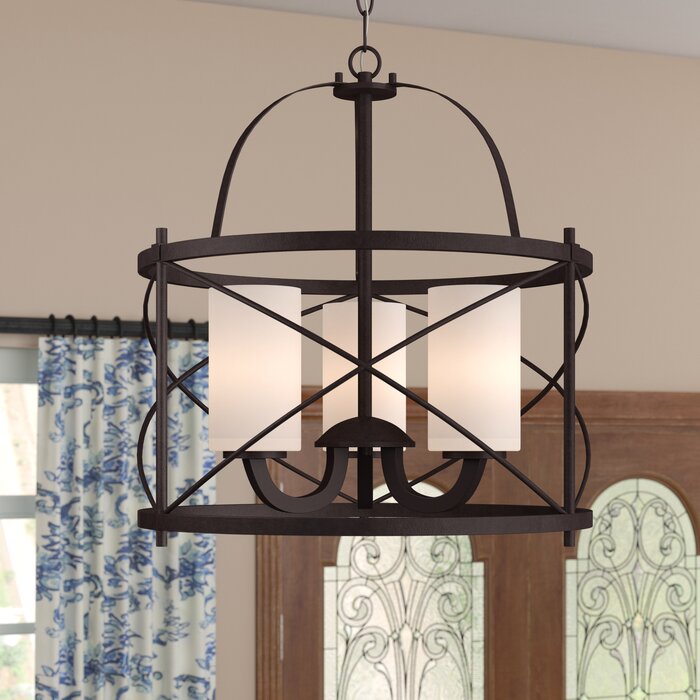 Gaen 3 Light Lantern Geometric Pendant