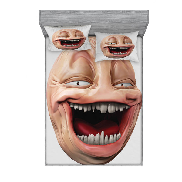 East Urban Home Humor Poker Face Guy Meme Laughing Mock Person