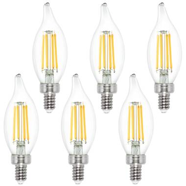 Gewaad Motiveren Aap Candex Lighting 6 Watt (60 Watt Equivalent), CA12 LED, Dimmable Light Bulb,  Warm White (2700K) E12/Candelabra Base & Reviews | Wayfair