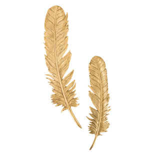 Resin Wall Decor Wayfair 2 Piece Feathers Leaf Resin Wall Decor Set
