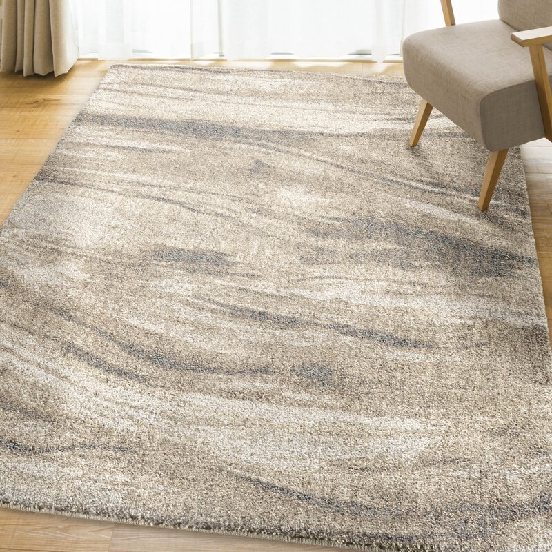 Orren Ellis Shellenbarger Modern Plush Ivory Area Rug & Reviews | Wayfair