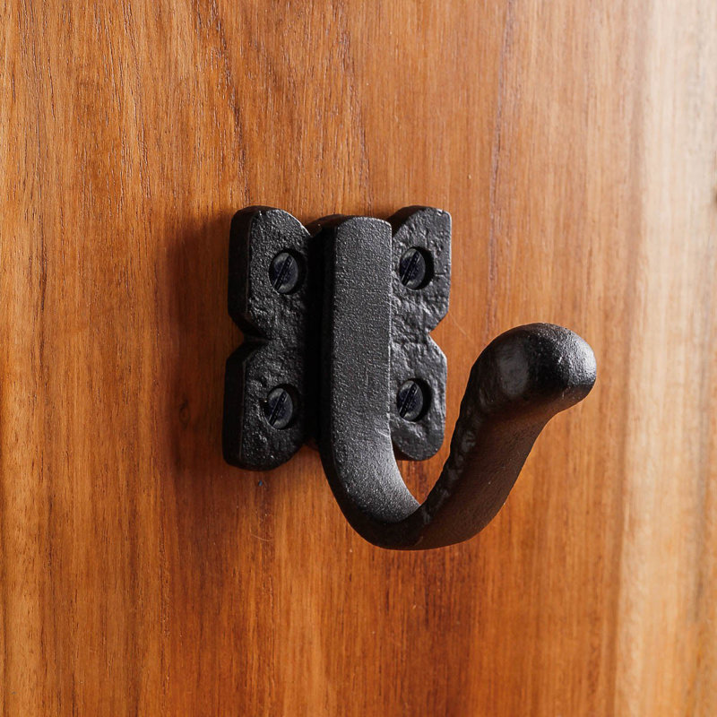 black wrought iron wall hooks