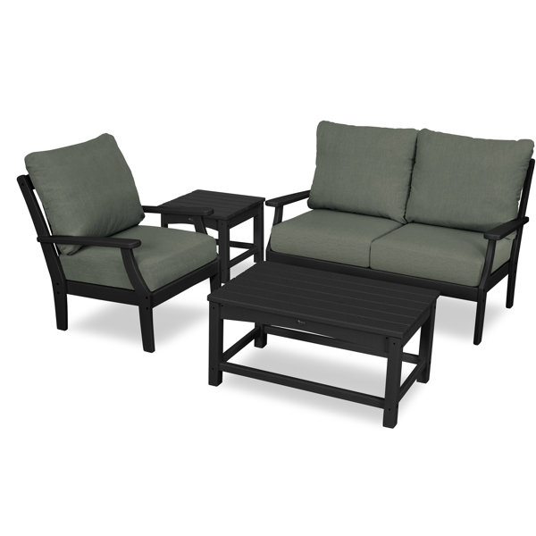 Trex Yacht Club Deep 4 Piece Sunbrella Sofa Seating Group With Cushions Wayfair