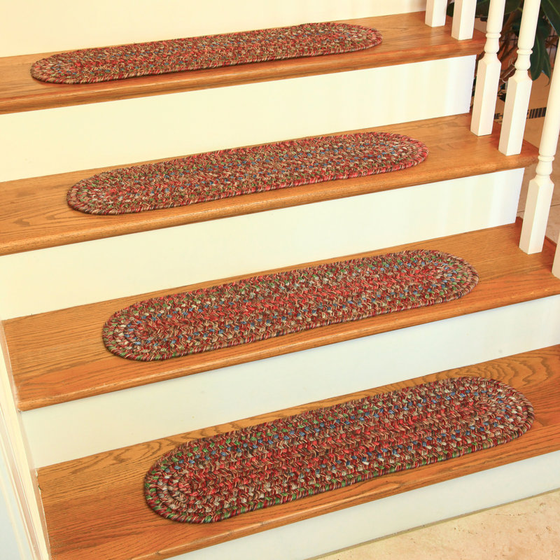 August Grove Tartaglia Indoor Outdoor Burgundy Red Stair Tread Reviews Wayfair