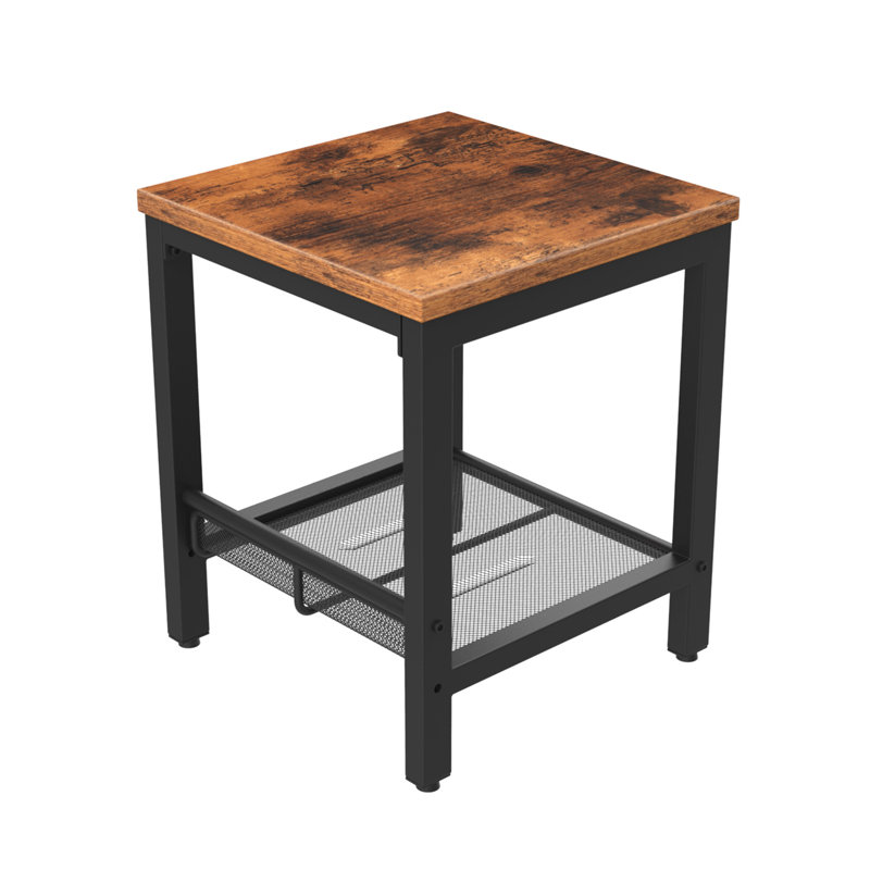 17 Stories Nightstands Side Table End Table, Set Of 2 Narrow Nightstands, Industrial End Table ...