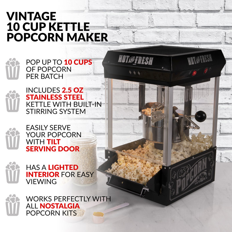 oil popcorn popper nostalgia popcorn maker