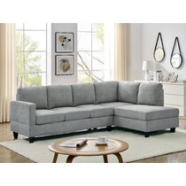 Details about   NEW Modern Living Room Sectional Furniture Gray Fabric Sofa Couch Chaise Set CA6