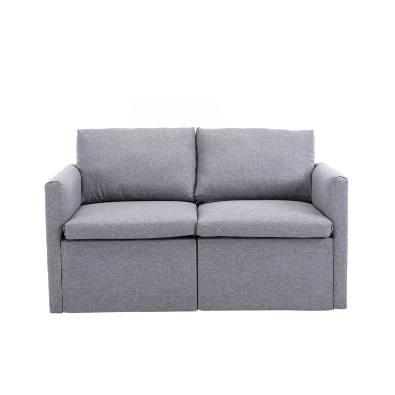 Latitude Run Fatyma 53 4 Wide Square Arm Loveseat Wayfair