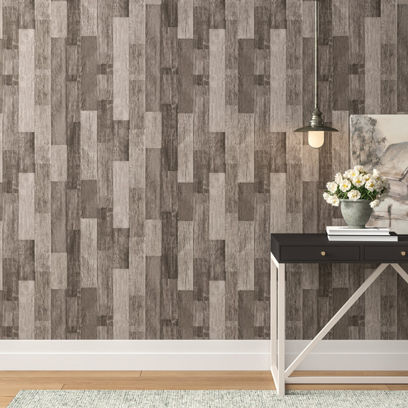 Gracie Oaks Stradford Weathered Wood 16 5 L X 20 5 W Peel And