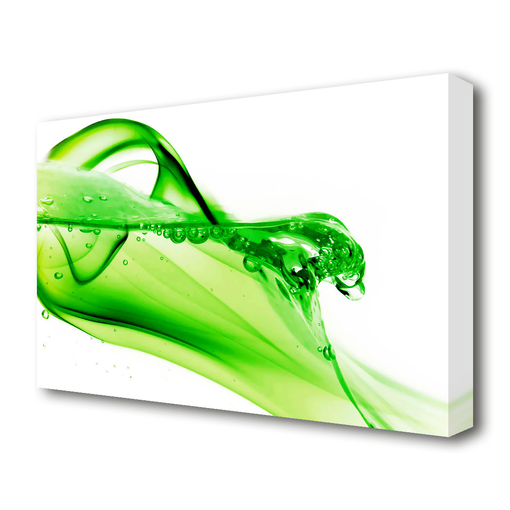 East Urban Home Green Diamond Drops Graphic Art On Wrapped Canvas Wayfair Co Uk