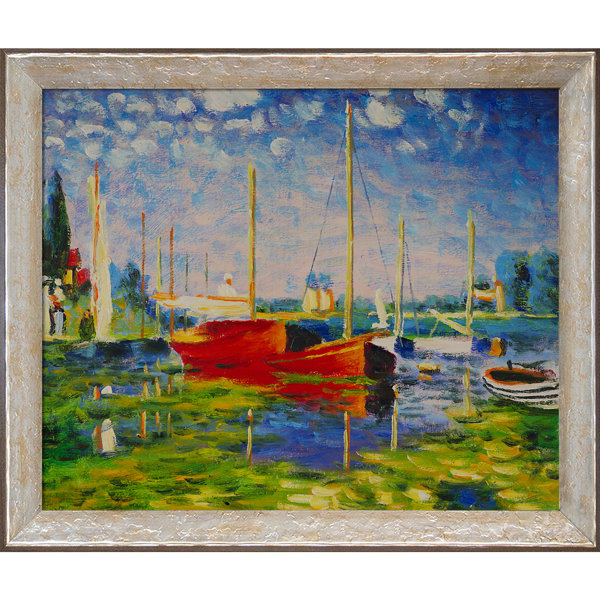 Wildon Home® Red Boats at Argenteuil by Claude Monet ... Bring your designs to life with canva print.