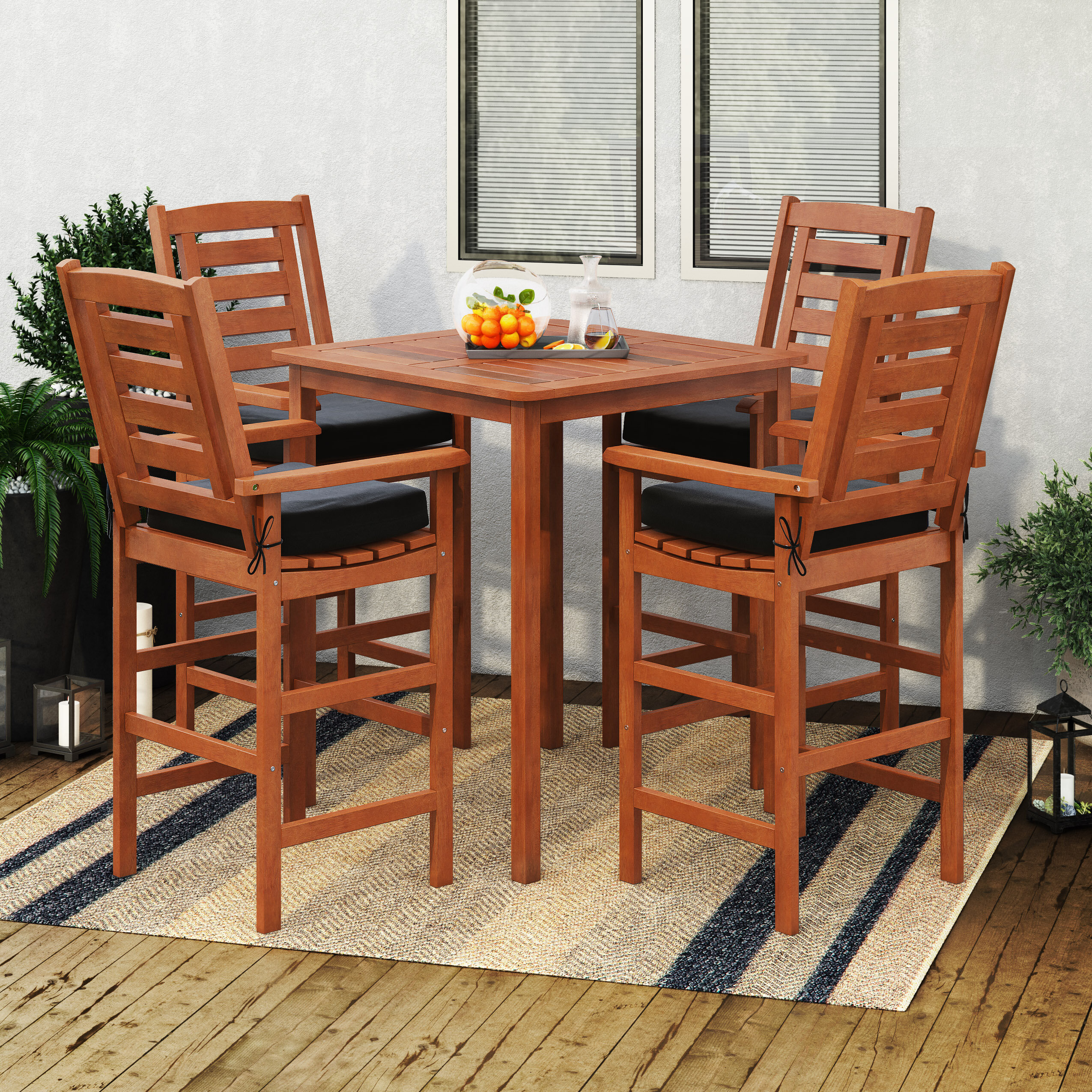 4 seater square outdoor table