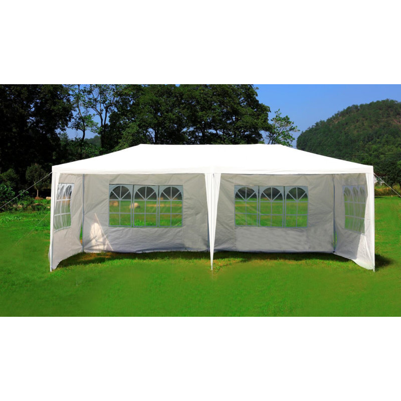 Mcombo 20 Ft W X 10 Ft D Steel Party Tent Canopy Reviews Wayfair
