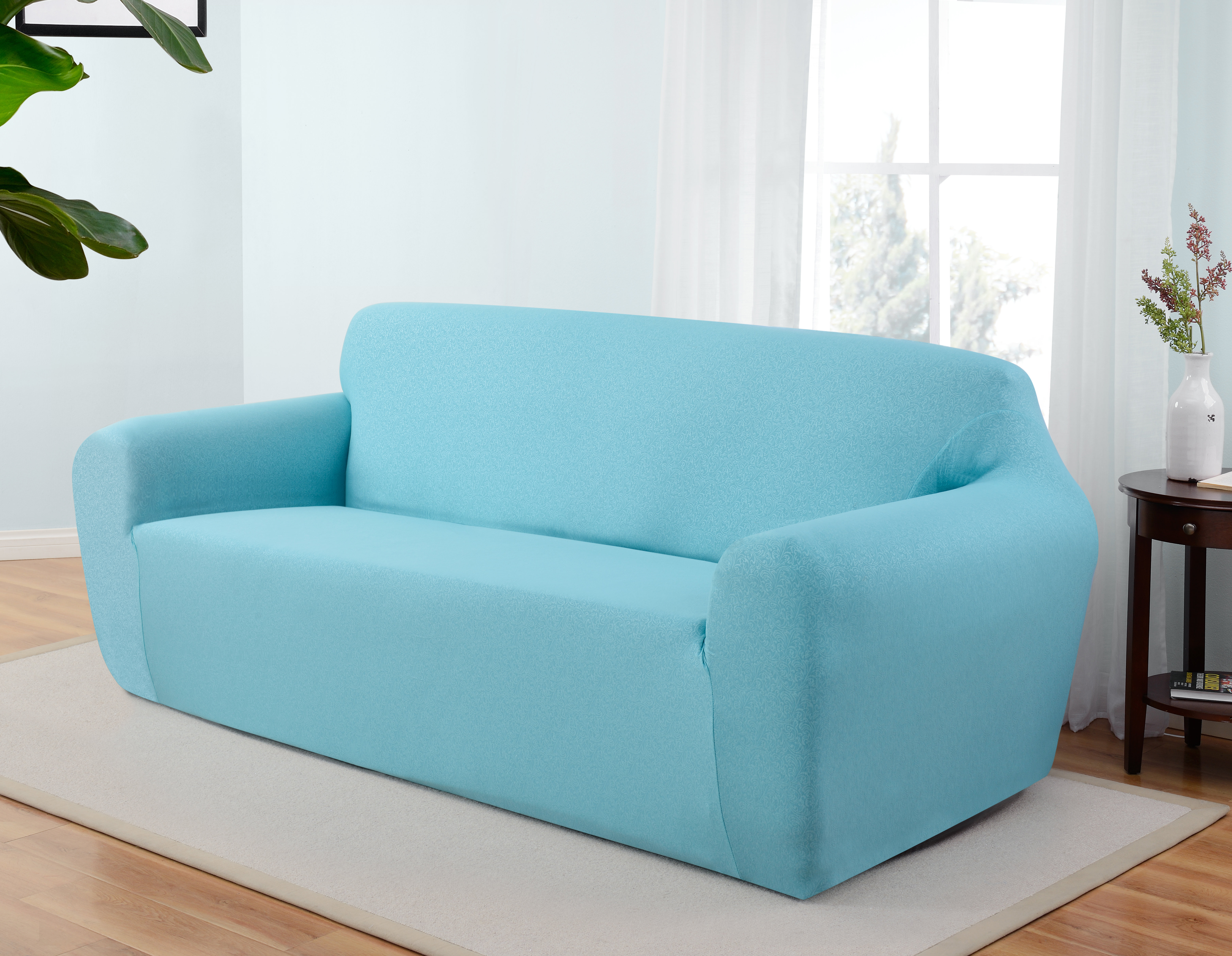 Jersey Stretch Fit 2 Pcs Furniture Slipcover Set Sofa Couch