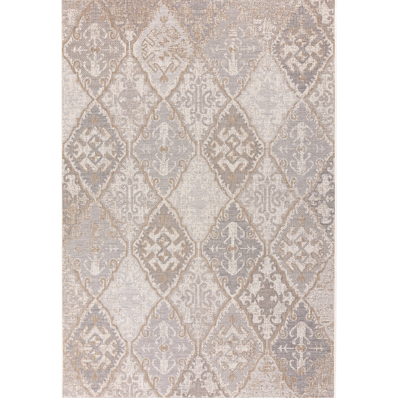 Bungalow Rose Monaco Indoor Outdoor Vista Grey Area Rug 2x4 Wayfair Ca