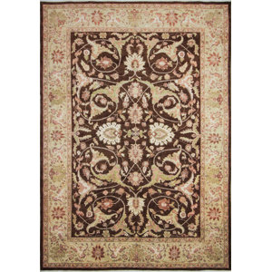 One-of-a-Kind Leann Hand-Knotted Brown Indoor Wool Area Rug